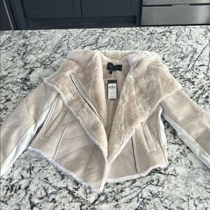BCBGMaxAzria Cream Teddy Jacket